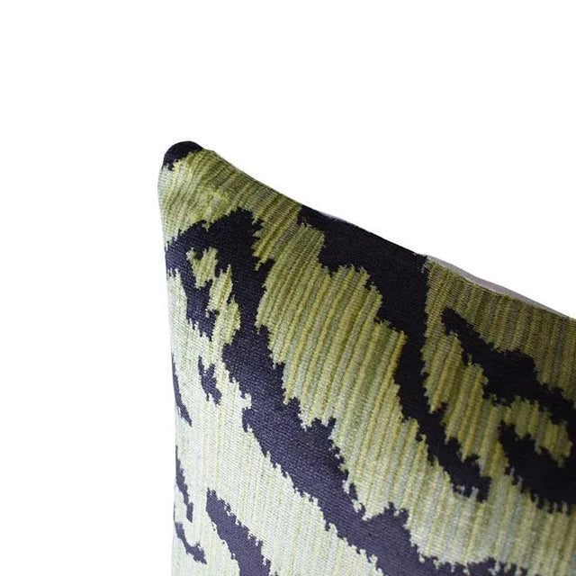 Not Yet Made - Made To Order Animalia Tiger Print Down Filled Pillow in Green and Black After Scalamandre For Sale - Image 5 of 8