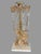 Metal Antique Victorian Three Piece Girandole Candelabra Set With Etched Prisms For Sale - Image 7 of 10