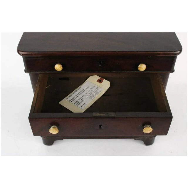 Late 19th Century Antique Salesman Sample Empire Mahogany Chest of Drawers For Sale - Image 5 of 11