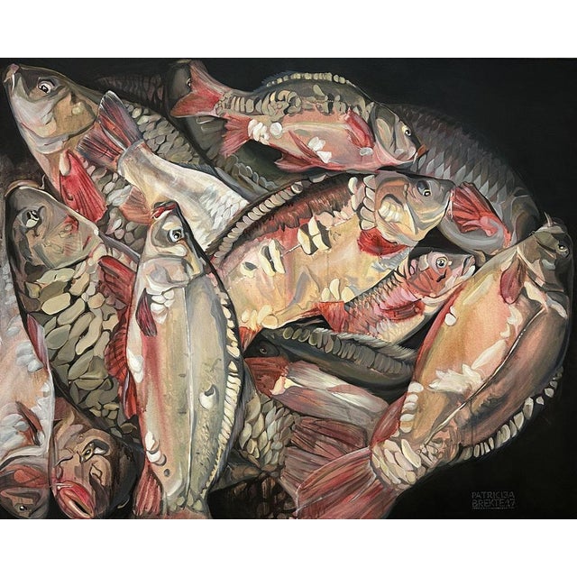 Patricija Brekte, Carps, Acrylic on Canvas, 2017 For Sale - Image 4 of 4