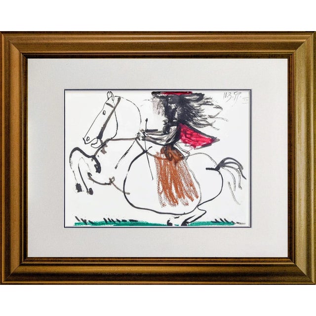 Modern Pablo Picasso, Jacqueline Riding a Horse Iii, 1961, Lithograph For Sale - Image 3 of 3