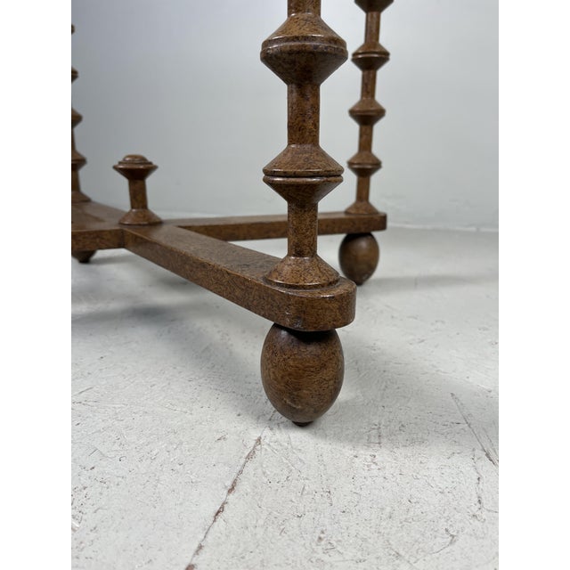 Brown Side Table with Drawer, 1930s For Sale - Image 8 of 15