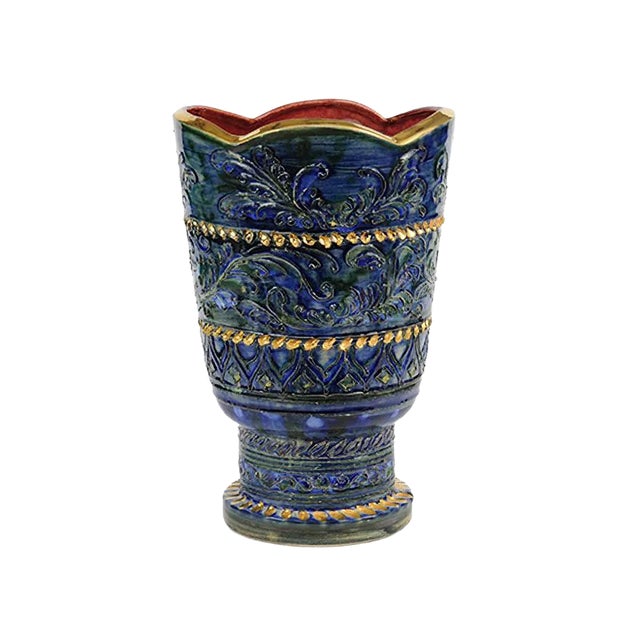 Earthenware Vase by Louis Waem for Maitrise de Nimy, 1940s For Sale