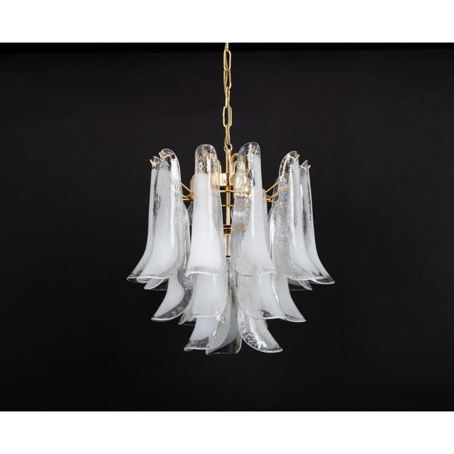 Large Murano Glass Petals Chandelier, 1980s For Sale - Image 14 of 18