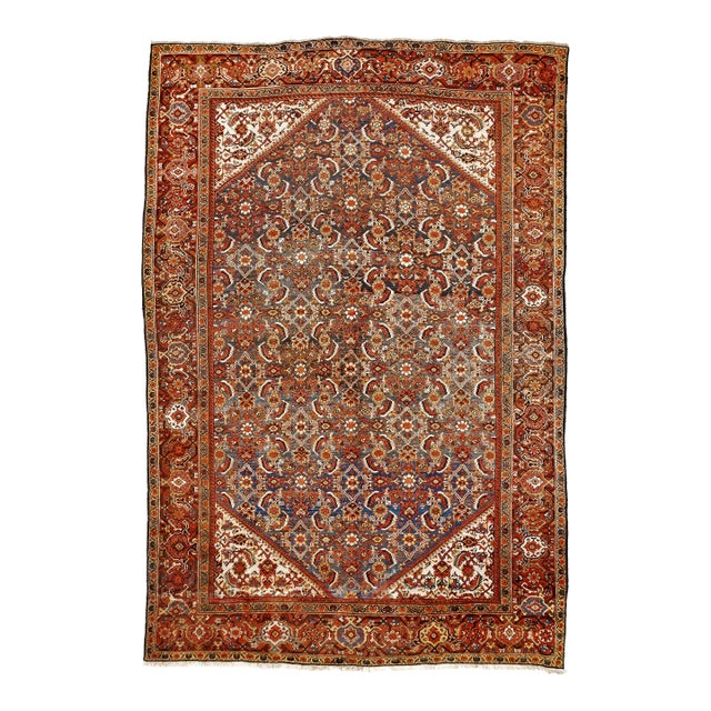 Antique Hand-Knotted Persian Sultan Abad Rug. 8'10"x 13' For Sale