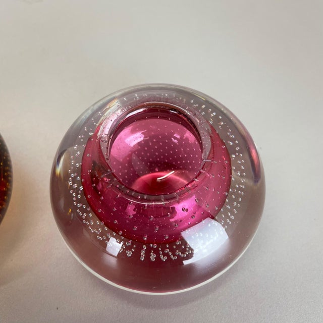 Bubble Structure Ashtrays in Murano Glass, Italy, 1970s, Set of 2 For Sale - Image 13 of 18