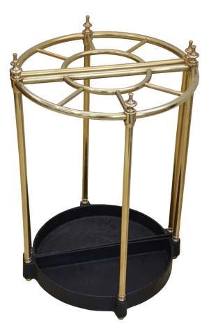 Brass Umbrella Stands, 1920, Set of 2