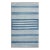 Rug & Kilim’s Contemporary Dhurrie Rug With Blue and Off-White Geometric Stripes For Sale