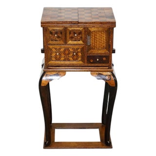 Antique Japanese Marquetry Game Table, 1800s For Sale