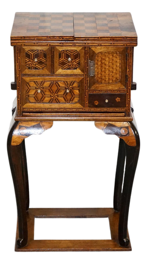 Antique Japanese Marquetry Game Table, 1800s