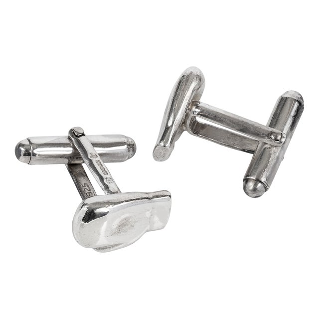 Silver Boxing Glove Cufflinks from Pushkin Alexander, Set of 2 For Sale