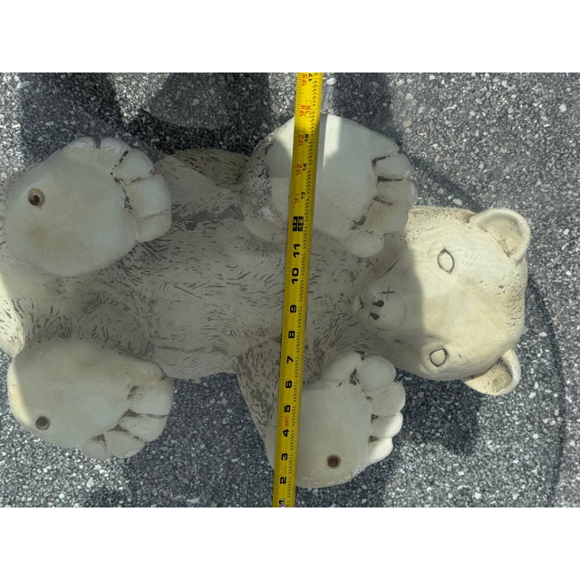 Beige Vintage Rare Polar Bear + Glass Top Coffee Table, 1970s For Sale - Image 8 of 12