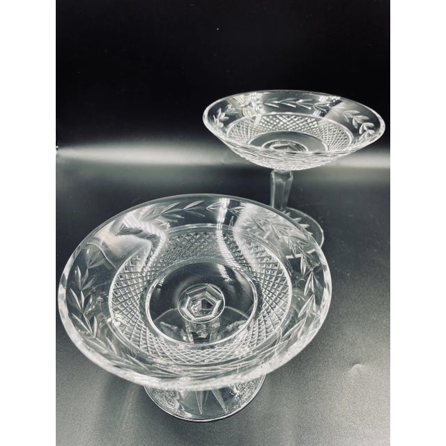 Pair of Corresponding Vintage Waterford Glandore Crystal Compotes For Sale In Los Angeles - Image 6 of 13