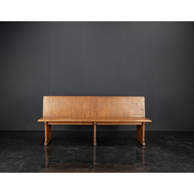 Vintage Oak Bench, 1960s For Sale - Image 11 of 18