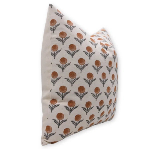 Add a burst of handcrafted charm to your home with Fabdivine’s Genda Pushp block print cushion cover. Made from duck...