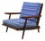 Vintage George Nakashima Spindle Back Black Walnut "Cushion" Lounge Arm Chair For Sale