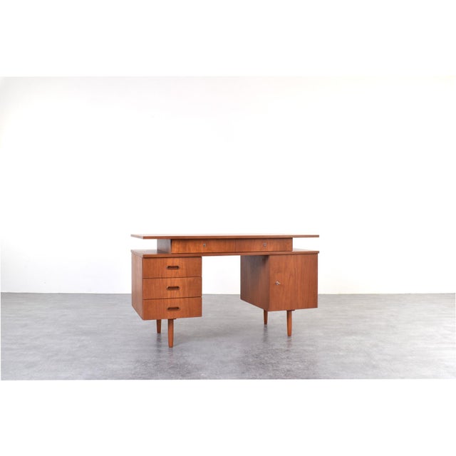 Mid-Century Teak Desk, 1960s For Sale - Image 4 of 18