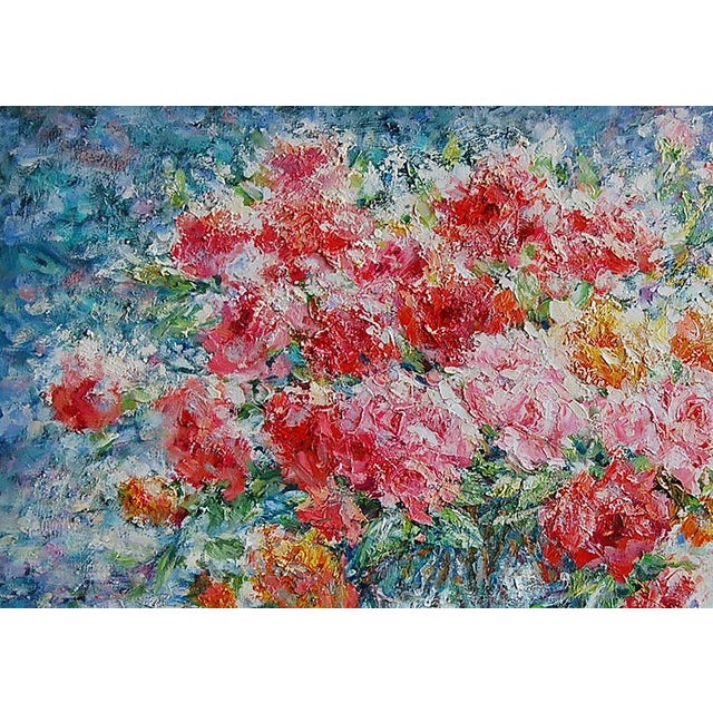 *** ABOUT THIS PAINTING *** * TITLE: ""Sunny roses"" * ARTISTS: Kotmin Olga * SIZE: 60x90 cm/'23.62x35.43 inches' *...