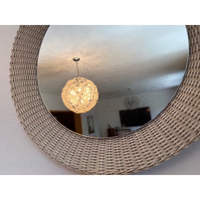 Wicker Mirror by Josef Daubenbuchel, Germany, 1930s For Sale - Image 4 of 11