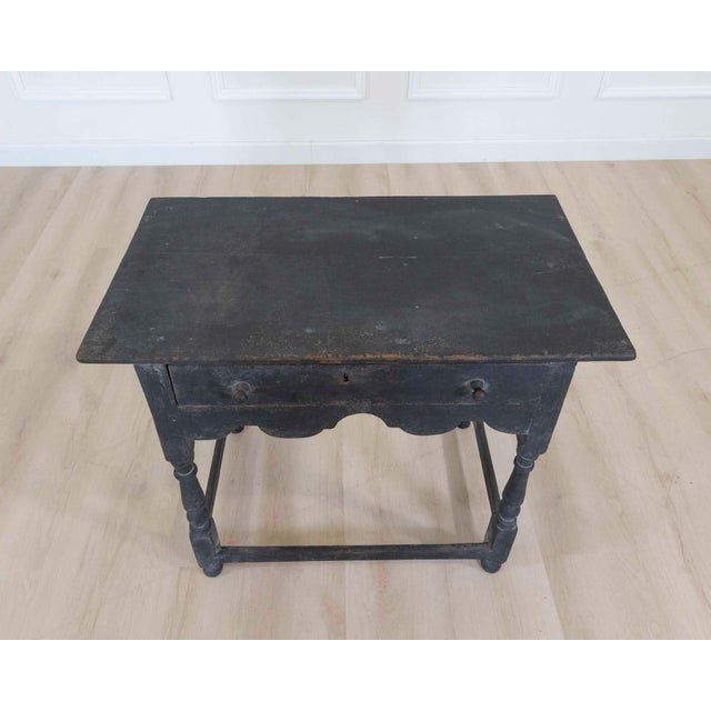 English 18th Century Painted Oak Side Table For Sale - Image 4 of 10