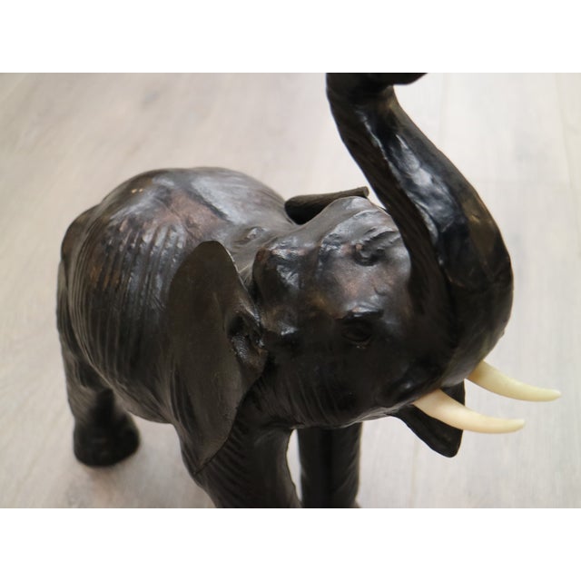 Leather Elephant Statue Chairish