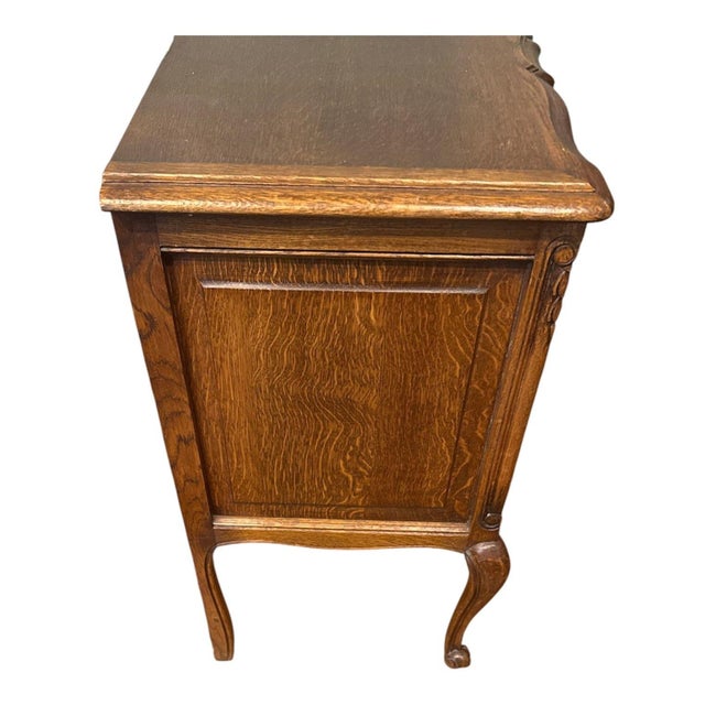 1920s Petite Oak Chest of Drawers For Sale - Image 4 of 7