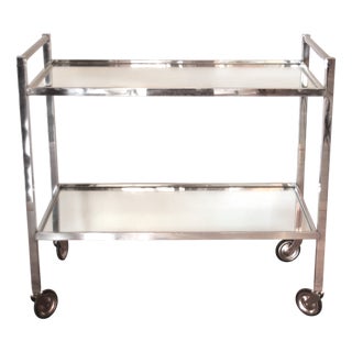 Art Deco Bar Cart attributed to Jacques Adnet, 1930s For Sale
