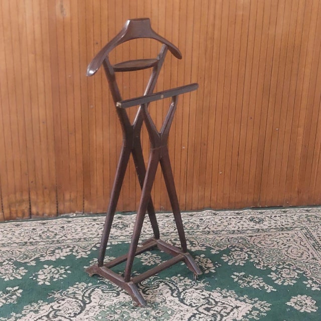 Mid-Century Modern Valet Stand attributed to Fratelli Reguitti, 1950 For Sale - Image 3 of 6