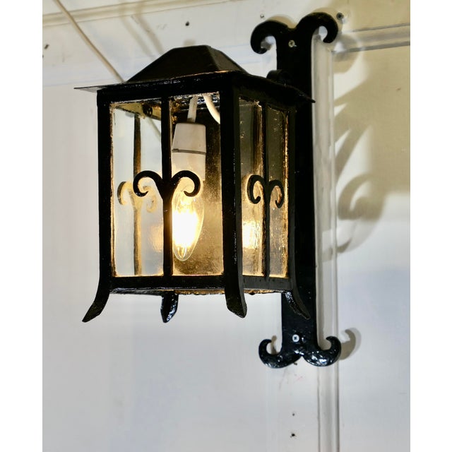 1940s Large Traditional Wall Lantern, 1940s For Sale - Image 5 of 7