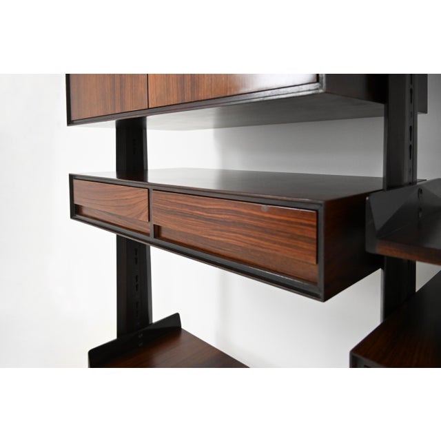 Wood Italian Wall Unit by Vittorio Dassi, 1950s For Sale - Image 7 of 15