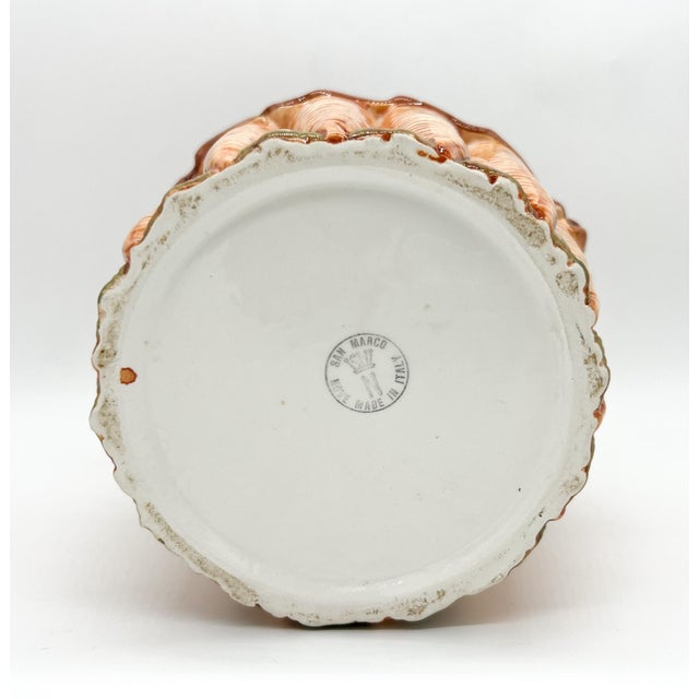 Orange Vintage Italian Nove San Marco Carrot Jar – Ceramic Lidded Canister – Whimsical / Vegetableware For Sale - Image 8 of 12