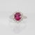 1.5ct Rubellite Garnet Ring With Natural Diamond Accent: Solid 14k Gold, , Size 6.75 For Sale - Image 4 of 10