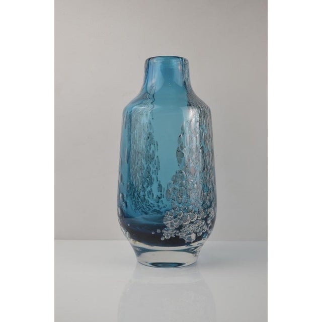 1970s Blue Glass Vase by Heinrich Löffelhardt for Zwiesel, 1970s For Sale - Image 5 of 13