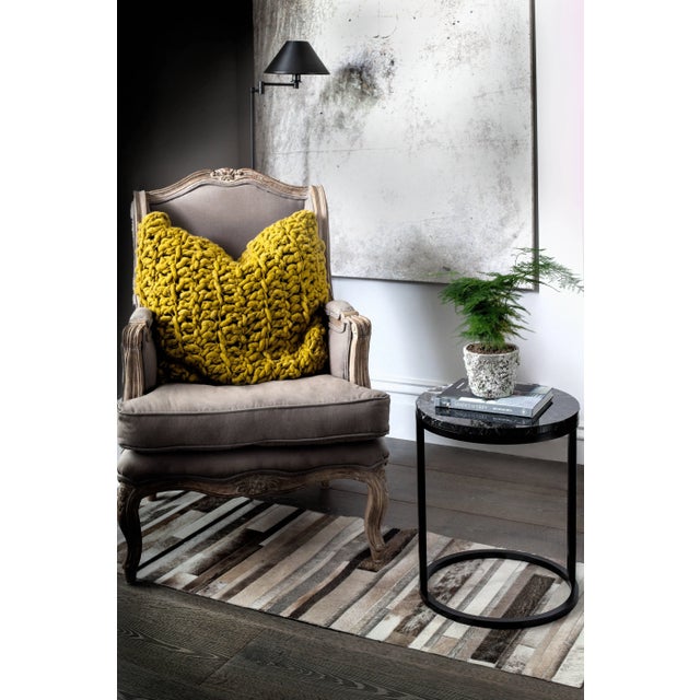 Contemporary Modern Diana Round Coffee Table with Powder Coated Steel and Marble by Casa Botelho For Sale - Image 3 of 12