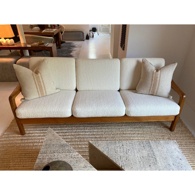 Mid 20th Century Mid 20th Century Danish Modern Teak Sofa, by Jens-Juul Christensen, Newly Reupholstered For Sale - Image 5 of 14