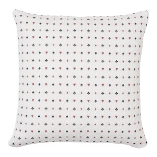 Schumacher Le Joueur 16" Pillow in Rouge Et Noir For Sale