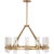 Presidio Medium Chandelier in Hand-Rubbed Antique Brass with Clear Glass Designer: Ian K. Fowler Fixture Height: 22" Min....