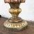 1980s Vintage Italian Silk Lampshade Carved Wood Table Lamp, 1980s For Sale - Image 5 of 16