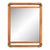 Vintage 1970's Postmodern Style Solid Wood & Brass Wall Mirror / Vanity Tray For Sale