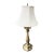Vintage Stiffel Brass Table Lamp With Ivory Bell Shade For Sale