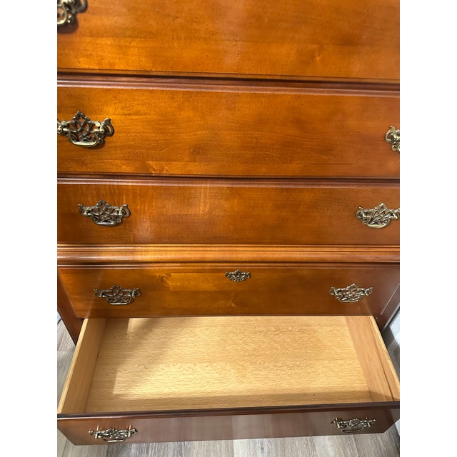 Vintage Late 20th Century Stanley “Open Home” Highboy Dresser For Sale In Orlando - Image 6 of 11