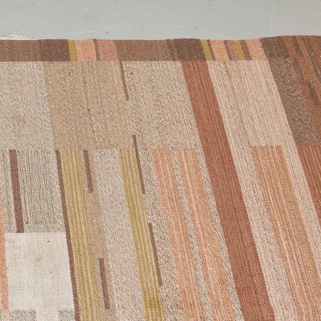 Finnish Flat-Weave Carpet by Laila Karttunen for Kiikan Mattokutomo, 1930s For Sale - Image 10 of 13