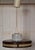 Vintage Hanging Lamp with Opaque White Inner Glass Shade and Brown Metal Trim, 1970s, in Very Good conditions. Designed...