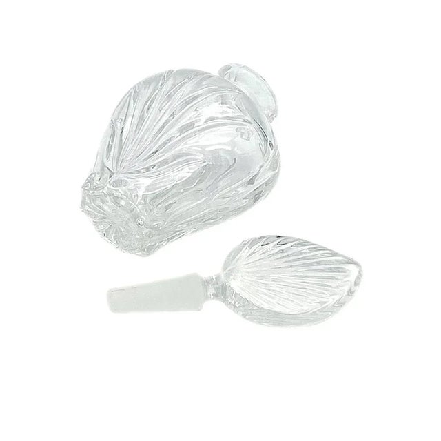 Boho Chic Molded Clear Perfume Bottle W/Stopper For Sale - Image 3 of 5