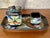 Beautiful, art deco, ceramic set of three pieces, produced by la céramique montoise (c.m.), a belgian ceramics...