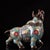 Vintage Cloisonne Enamel Ox Figure – 9.1" Gilt Mythical Bull Sculpture For Sale - Image 4 of 9