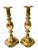 Late 19th Century Antique King of Diamonds Brass Candlesticks English, a Pair For Sale In Louisville - Image 6 of 9