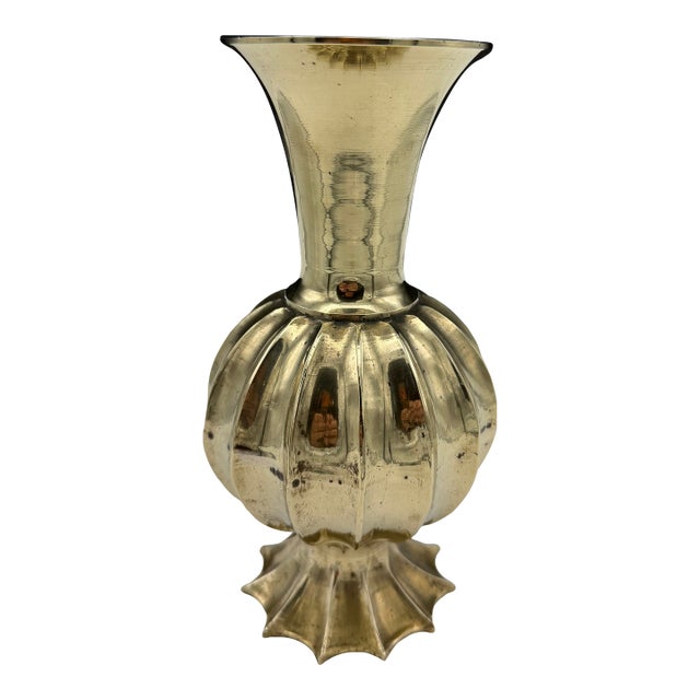 Viimntage Brass Vase For Sale