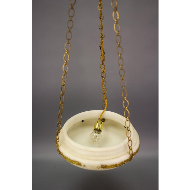 Neo-Classical Gilt Bronze and Brass Pendant Light, 1890s For Sale - Image 14 of 18