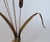Mid 20th Century Vintage Brutalist Brass Cattails W/ Rock Base Decor For Sale - Image 5 of 9